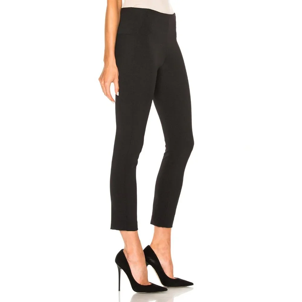 Veronica Beard Zip Back Scuba Pants Black Ankle Cropped Capsule Minimalist F11 - Picture 6 of 8